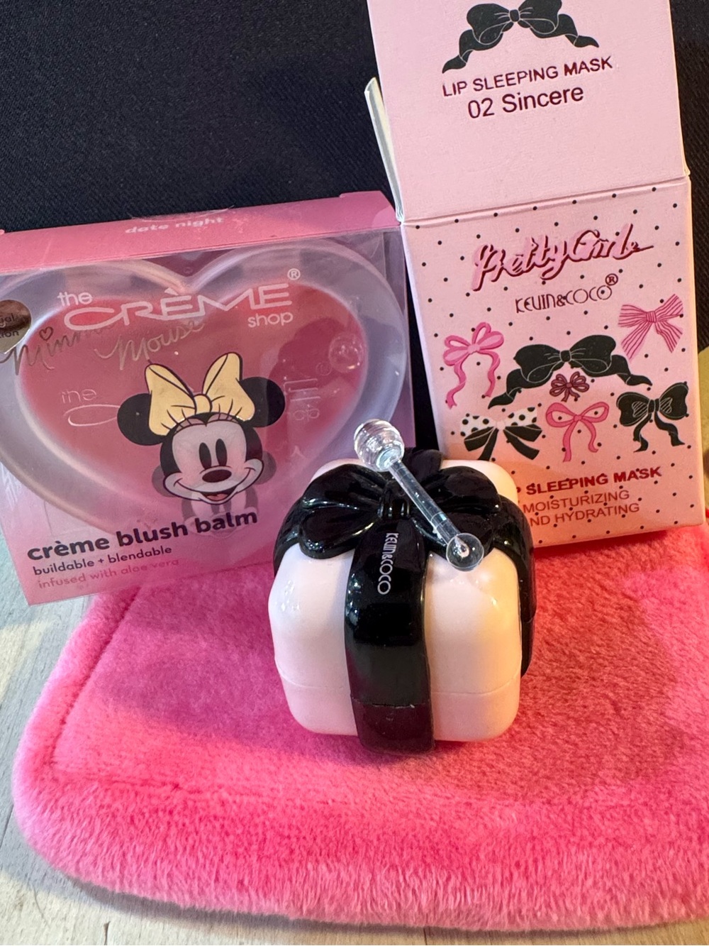 Crème shop blush balm and Pretty Girl lip mask